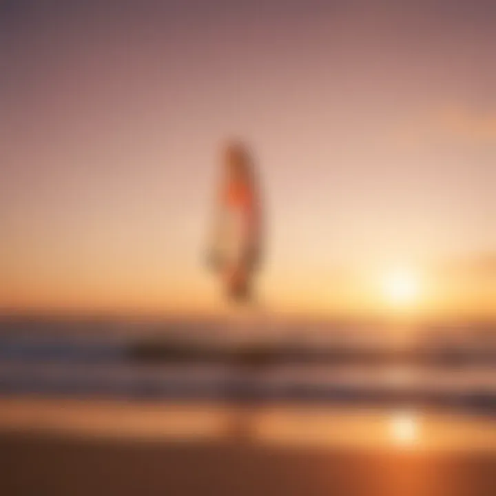 A breathtaking sunset view over the kitesurfing beach in Portugal