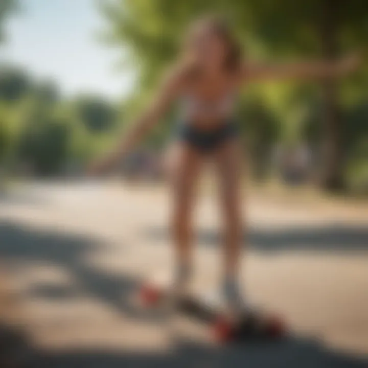 A vibrant longboard dancing community gathering at a local park