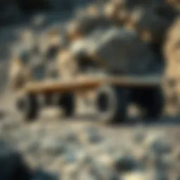 Longboard with tires on rugged terrain