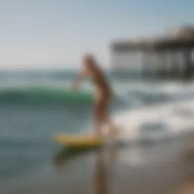 Surf competition at Huntington Beach Pier