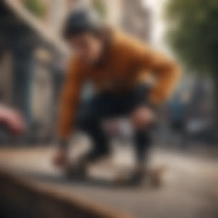 Skateboarder carving the mini pipe with precision