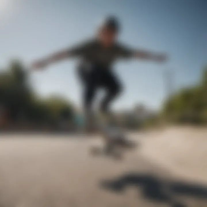 Skateboarder performing a stylish aerial maneuver in the mini pipe