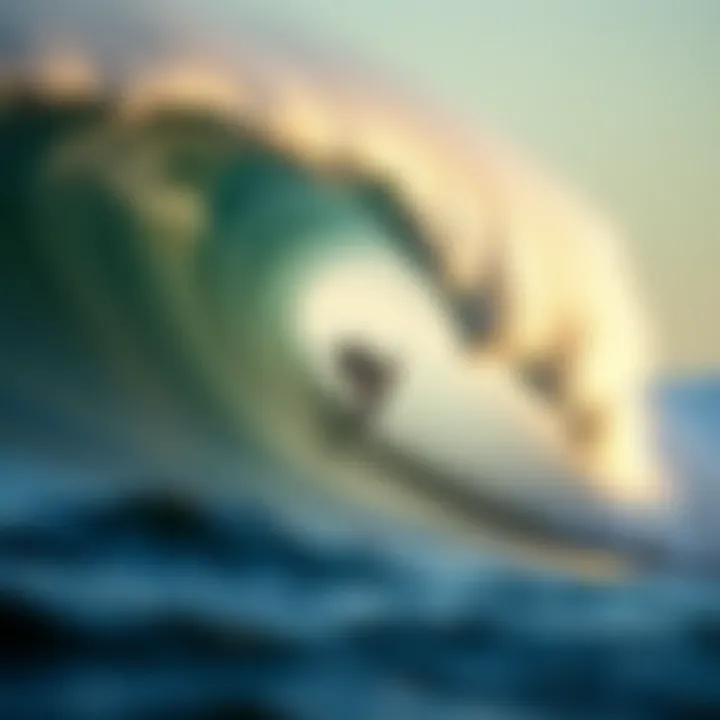 Surfing the Giants at Nazaré Surfer riding a giant wave in Nazaré, showcasing the surf culture