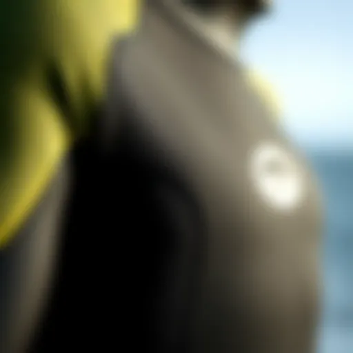 Material Texture of O'Neill Summer Wetsuit Detailed view of O'Neill summer wetsuit showcasing its material texture