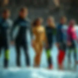 Showcasing a variety of O'Neill wetsuits in different styles and colors