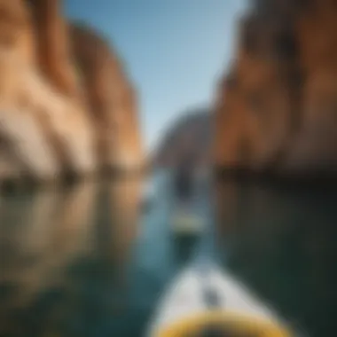 Group of paddle boarders enjoying Algarve's scenic views