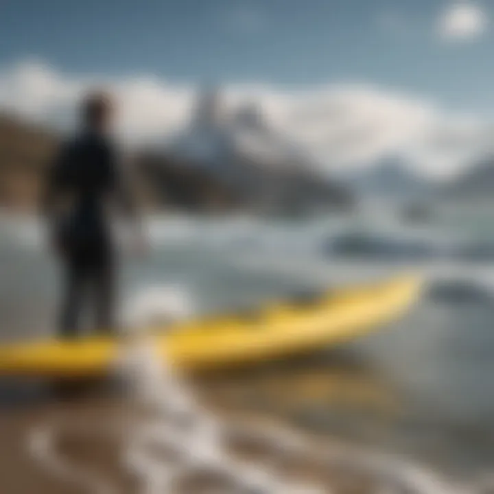 Ecological awareness in surf tourism, showcasing pristine beaches in Patagonia
