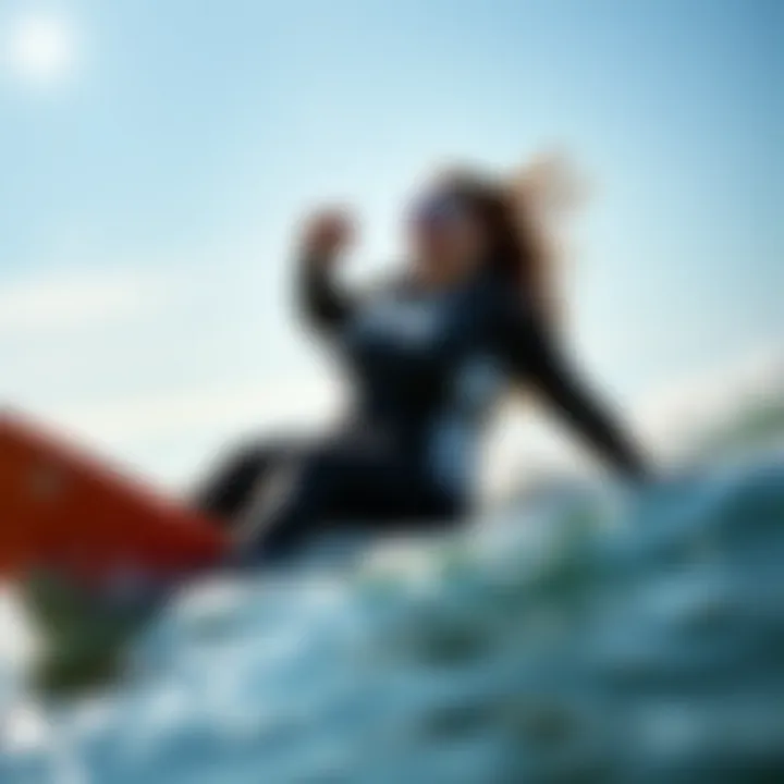 Embracing Watersports in Plus Size Neoprene Pants Individual enjoying watersports while wearing plus size neoprene pants