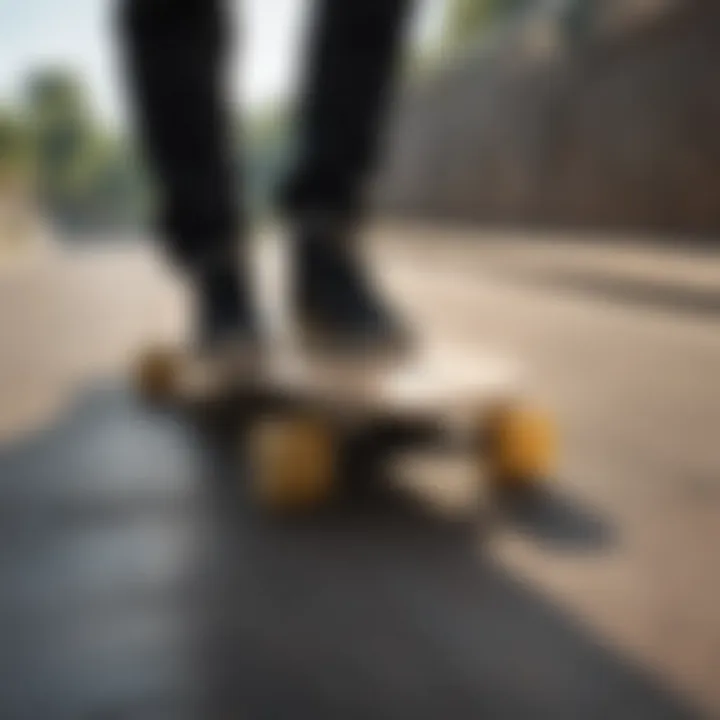 Professional longboarder performing a stylish slide