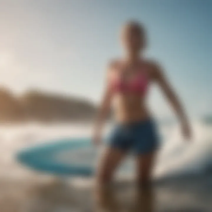 Roxy board shorts in action during a surfing session with vibrant waves