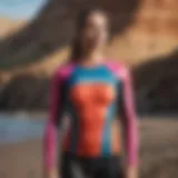 Roxy rashguard showcasing vibrant colors and design