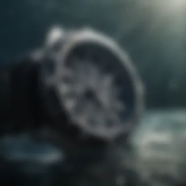 Close-up of shark watch face underwater