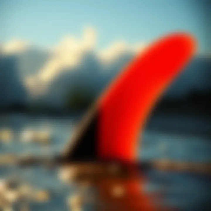 Eco-Friendly Fin Production A sustainable surfboard fin made from eco-friendly materials.