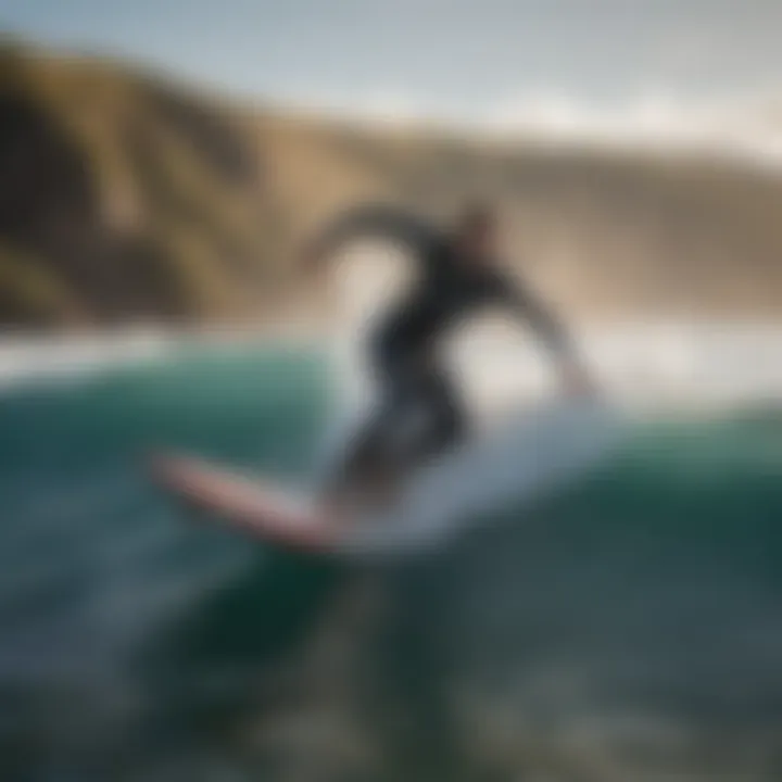 Local surf culture depicted through traditional art and vibrant community gatherings.