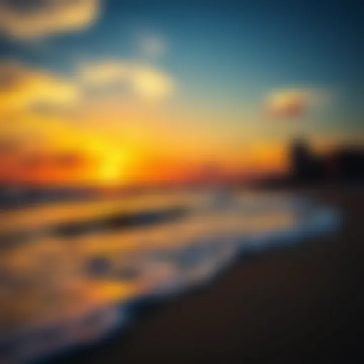 Sunset Over Satellite Beach A vibrant sunset over the ocean at Satellite Beach