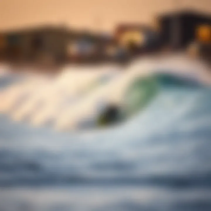Surfers in Action at Satellite Beach Surfers catching the perfect wave at Satellite Beach