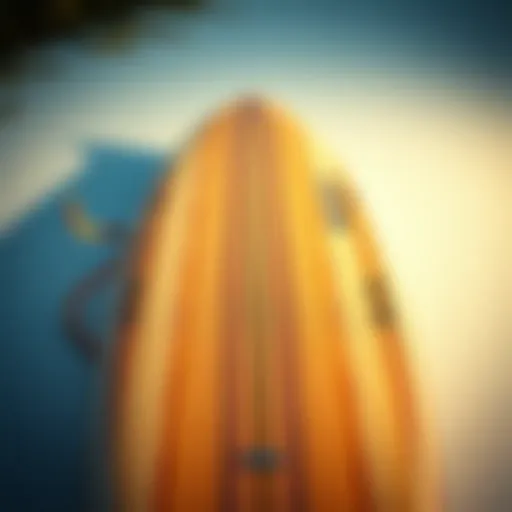 Detailed view of a 48 inch longboard showcasing its design and materials