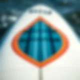 Unique Design of the Big Baron Surfboard Close-up of the Big Baron surfboard showcasing its unique design