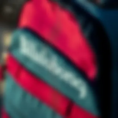 Close-up of the Billabong laptop backpack showcasing its fabric texture