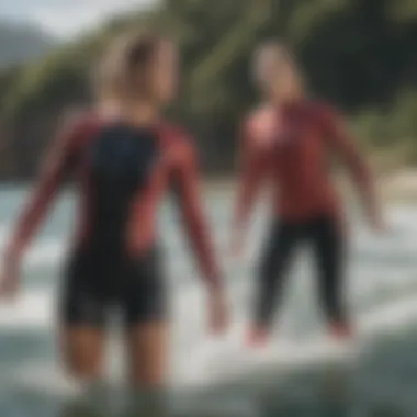 Action Shot: Watersports with Billabong Rash Guard Performance-focused action shot of watersport activity with rash guard
