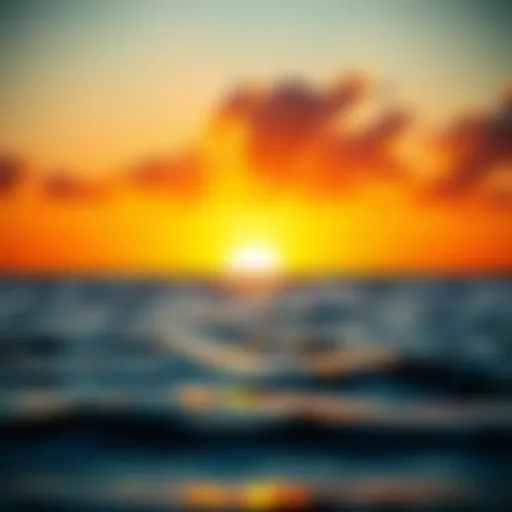 A tranquil ocean sunset reflecting deep thoughts