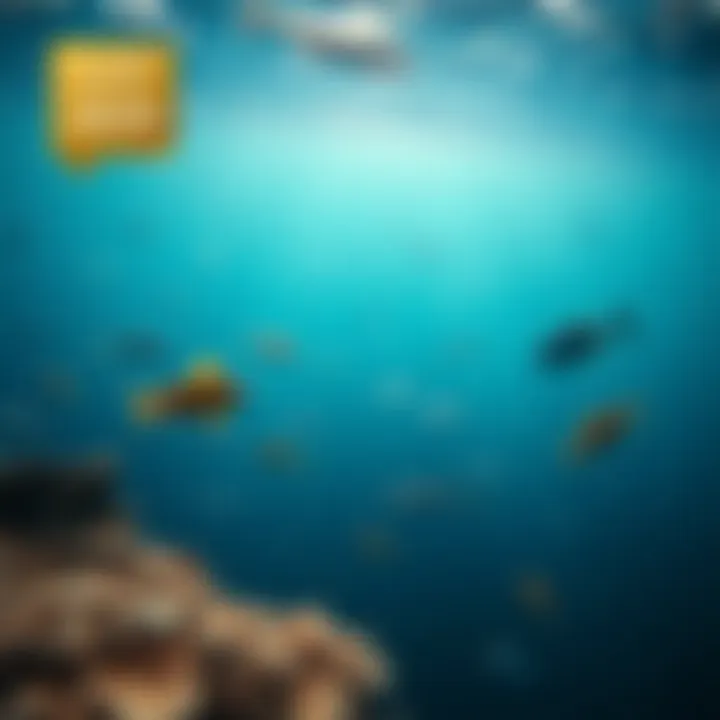 The Beauty of Marine Diversity Vast ocean expanse showcasing diverse marine life
