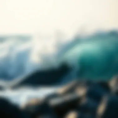 The Strength of Nature Waves crashing on rocks symbolizing resilience