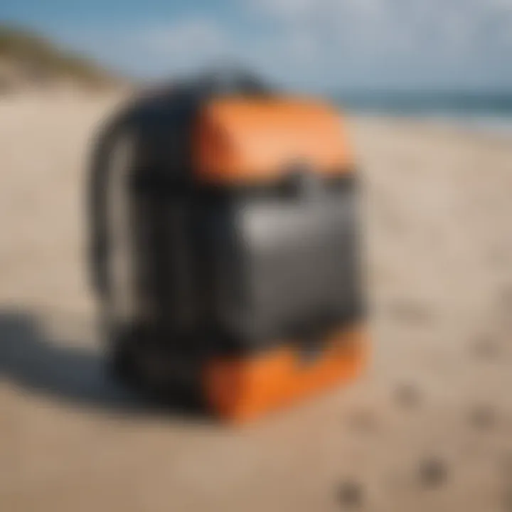 Different types of kite board bags displayed together