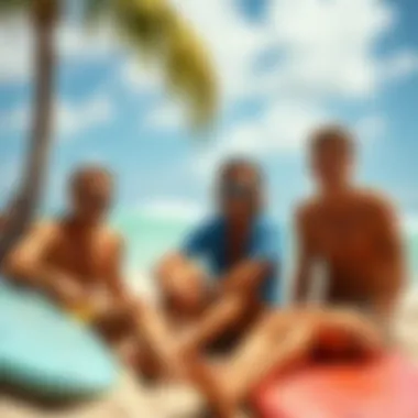 Historic photograph of the Waikiki Beach Boys enjoying their lifestyle