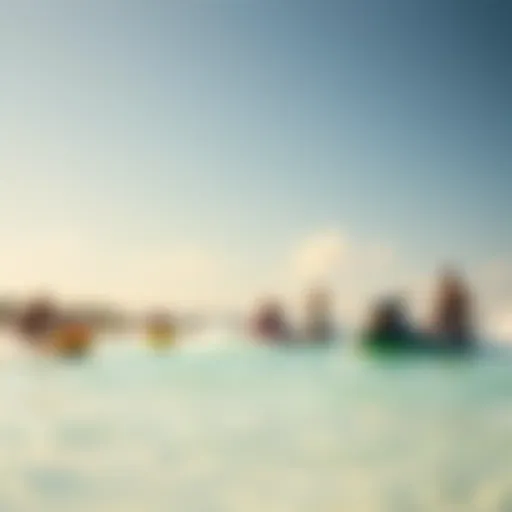 Diverse Water Sports at the Beach A vibrant beach scene showcasing diverse water sports