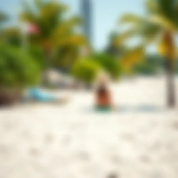 Relaxing beach setting promoting wellness and mindfulness