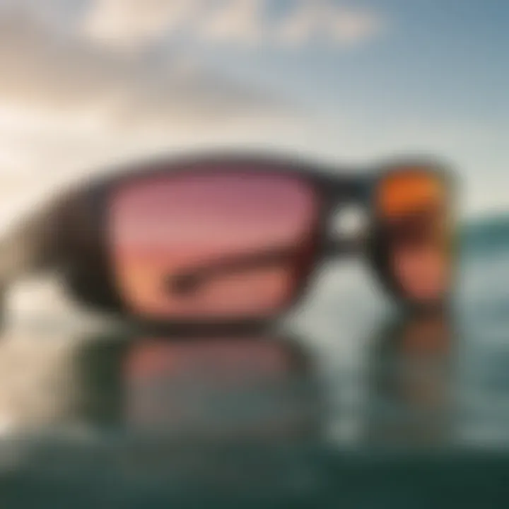 Stylish Oakley Prizm Fuel Cell sunglasses on a surfboard