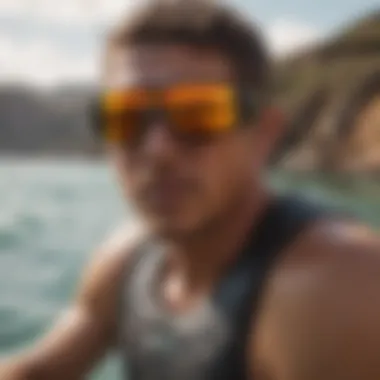 User engaging in watersports wearing Oakley Prizm Fuel Cell sunglasses