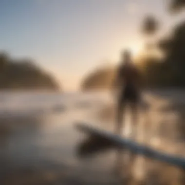 A group of surfers preparing to hit the waves at Jaco Beach