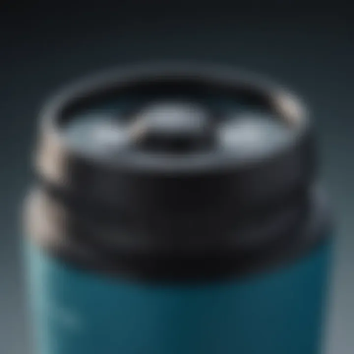 Close-up of the durable material used in the Reef Blue Yeti tumbler