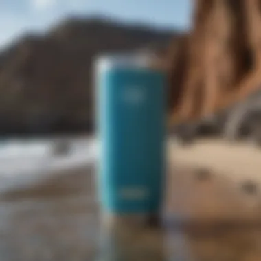 Reef Blue Yeti tumbler in use during a watersport activity