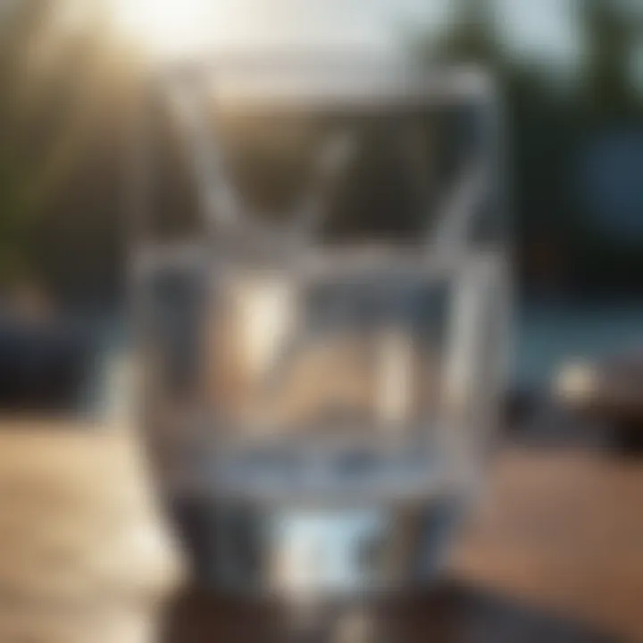 Illustration of a water glass highlighting hydration importance