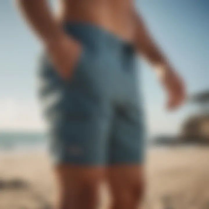 Side view of Rip Curl Mirage Boardwalk Shorts highlighting pockets and design