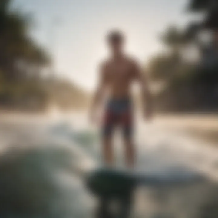 Person wearing Rip Curl Mirage Boardwalk Shorts while surfing