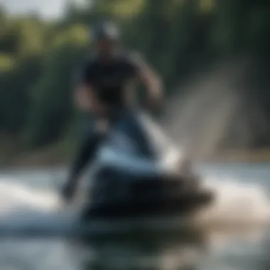 A rider demonstrating advanced techniques on a self-propelled wake foil