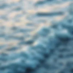 Tranquil ocean waves lapping against the shore