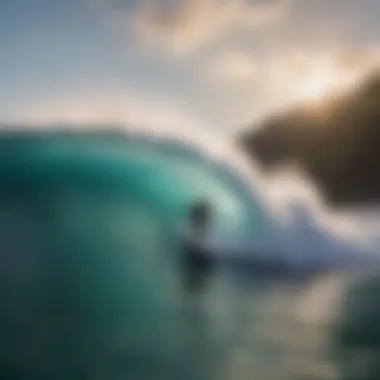 Surfers riding the waves at Honolua, capturing the excitement and energy of the surf.