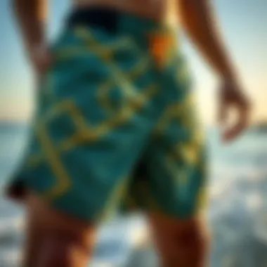 Innovative Fabric Technology Close-up of the innovative fabric technology used in RVCA sports shorts