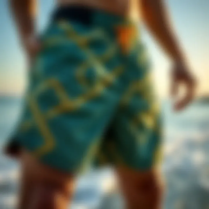 Innovative Fabric Technology Close-up of the innovative fabric technology used in RVCA sports shorts