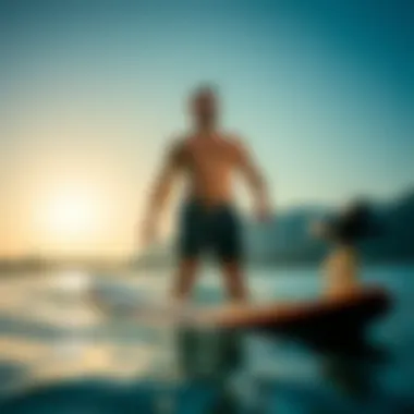 Performance in Scenic Watersport Settings A scenic watersport location highlighting the performance of RVCA sports shorts