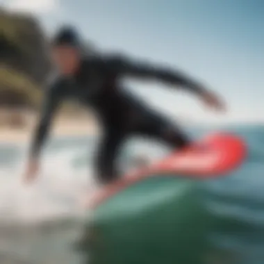 A professional bodyboarder demonstrating the agility of specialized fins