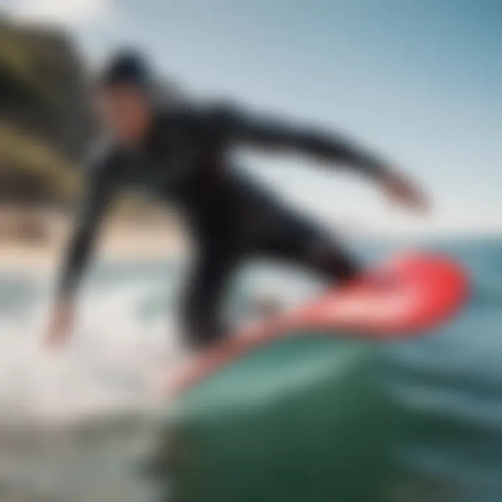 A professional bodyboarder demonstrating the agility of specialized fins