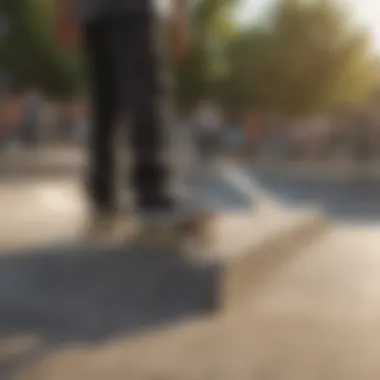 A group of skaters showcasing different styles in a skate park.