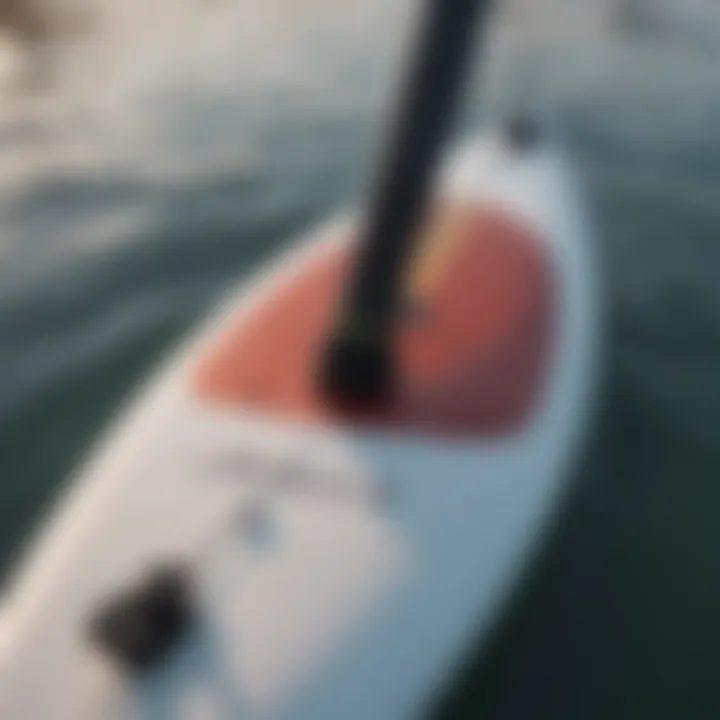 Close-up of high-quality paddle board material details