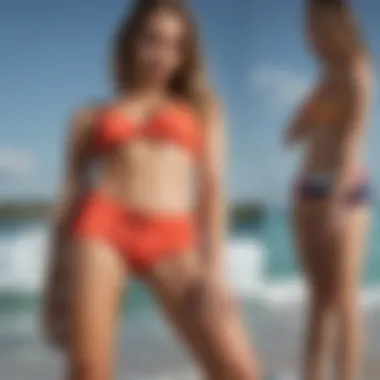 Display of color options available for O'Neill board shorts.